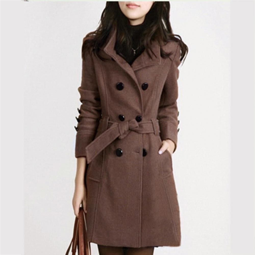 Manteau à la mode avec double rangée de boutons