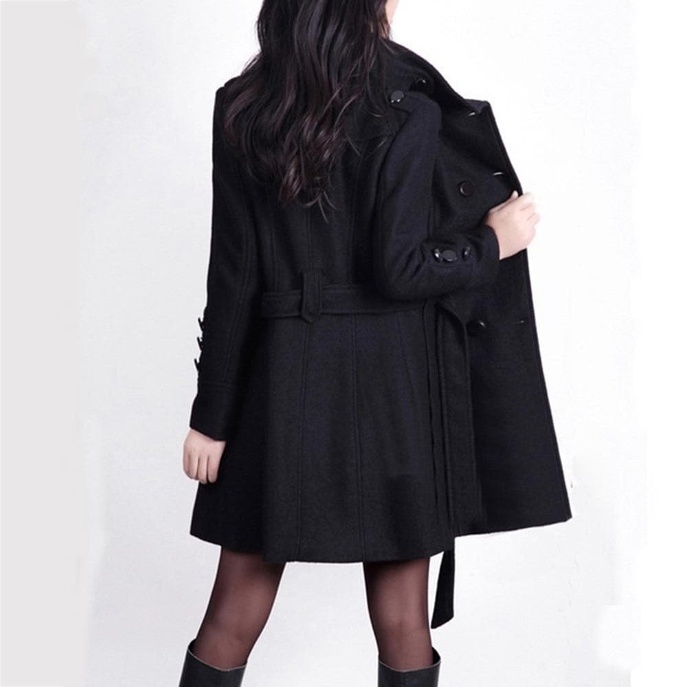 Manteau à la mode avec double rangée de boutons